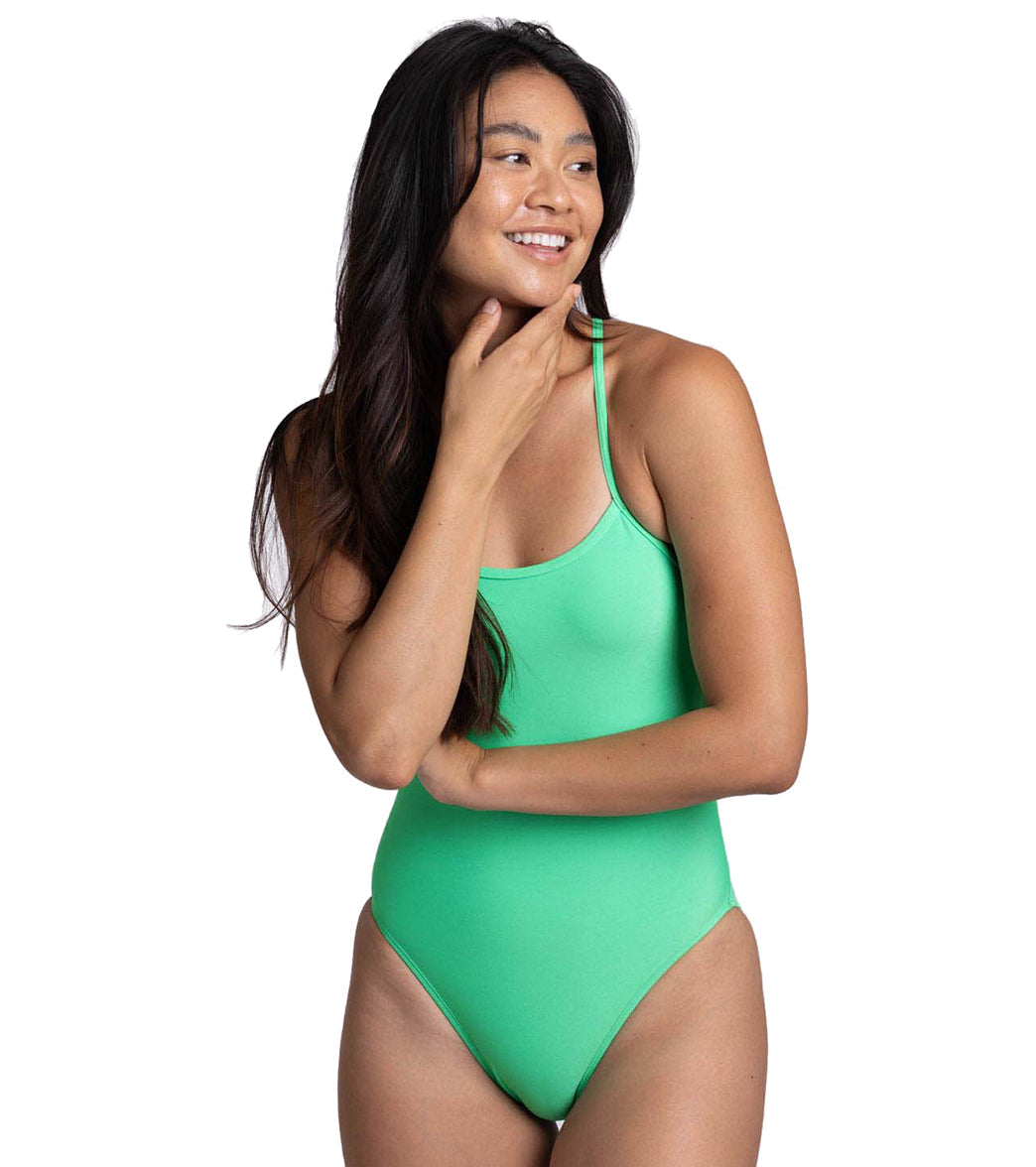 JOLYN Women's Brandon 2 Solid One Piece Swimsuit