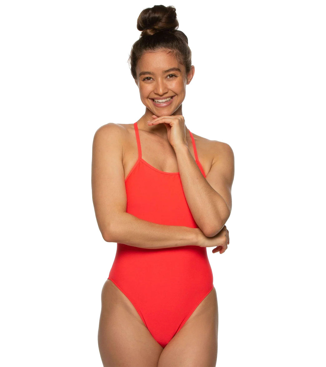 JOLYN Women's Brandon 2 Solid One Piece Swimsuit