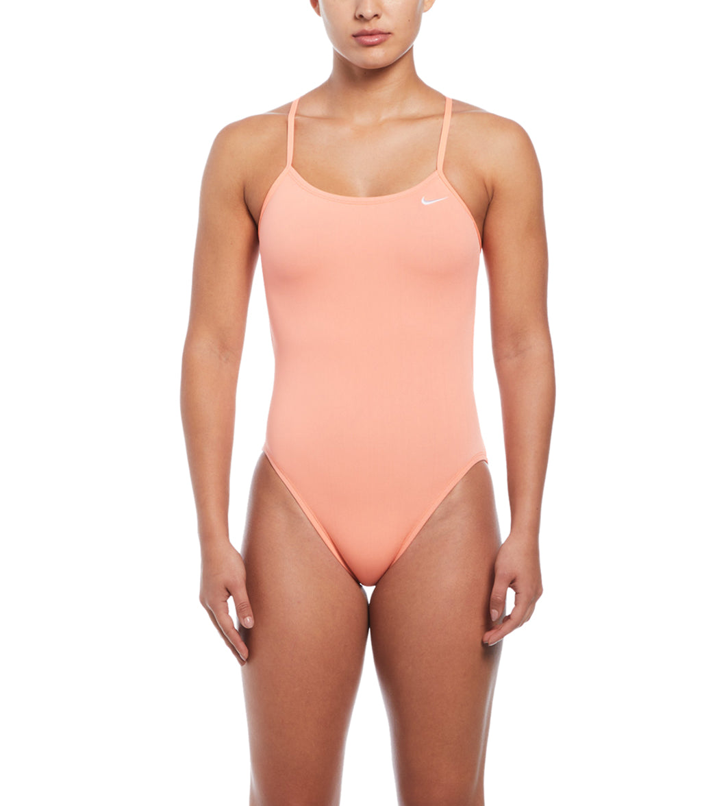 Nike Women's HydraStrong Solid Cut Out Tank One Piece Swimsuit