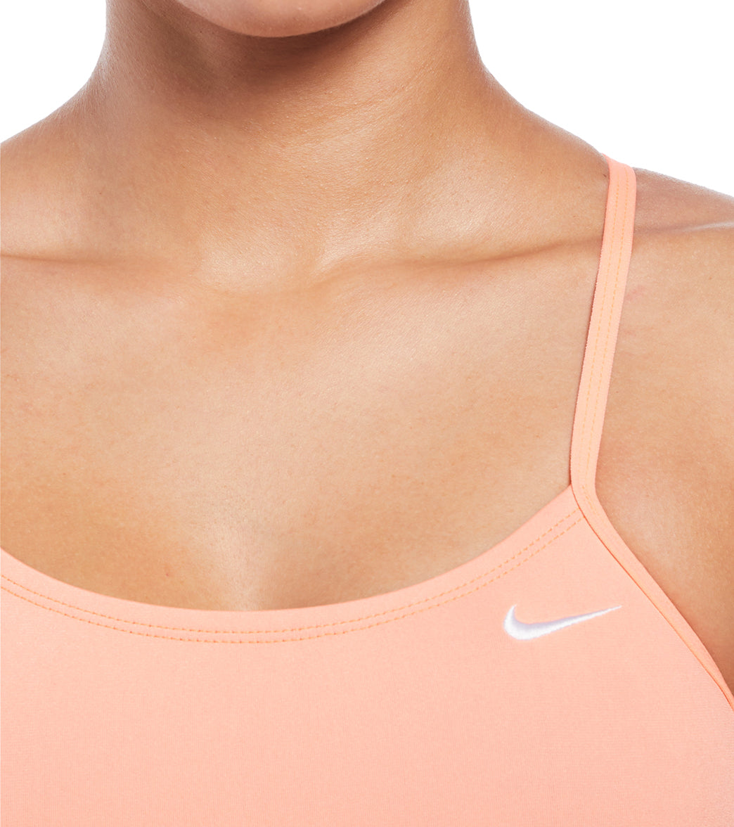Nike Women's HydraStrong Solid Cut Out Tank One Piece Swimsuit