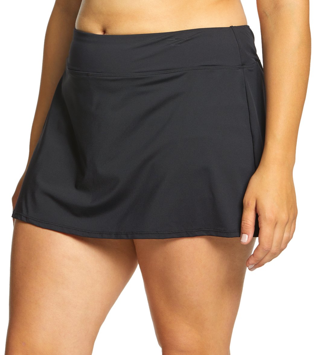 Beach House Plus Size Solid Emma Pull On Swim Skort