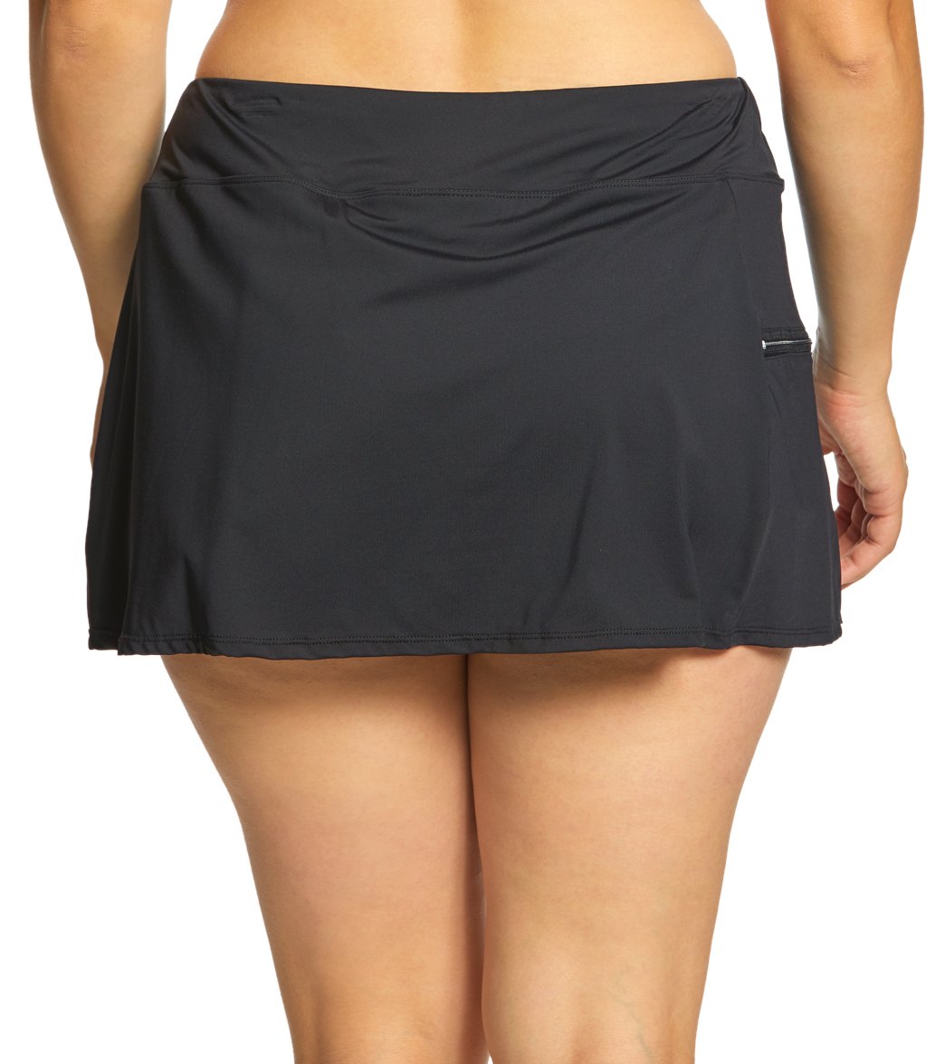 Beach House Plus Size Solid Emma Pull On Swim Skort