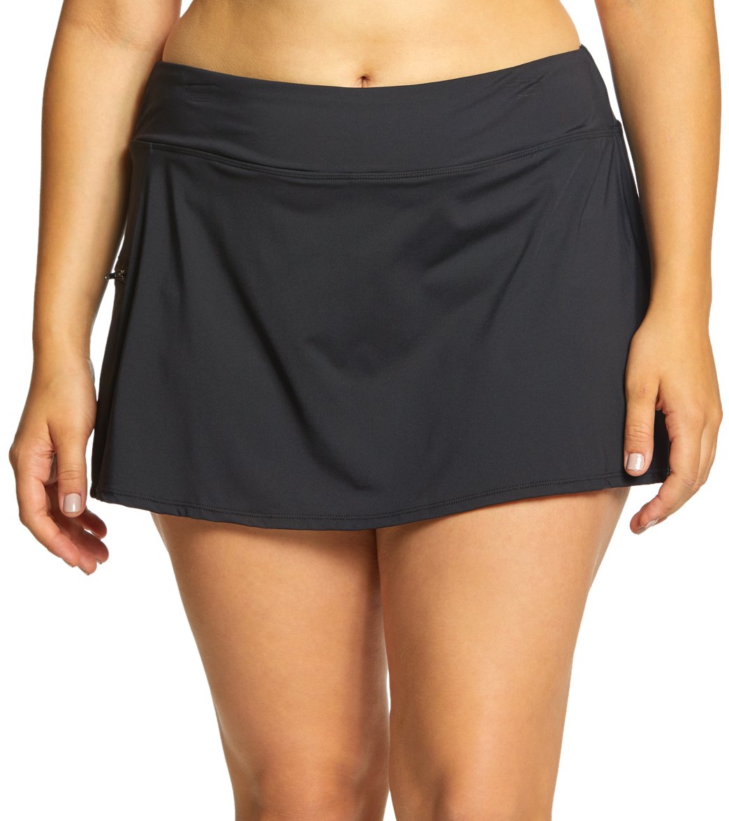 Beach House Plus Size Solid Emma Pull On Swim Skort