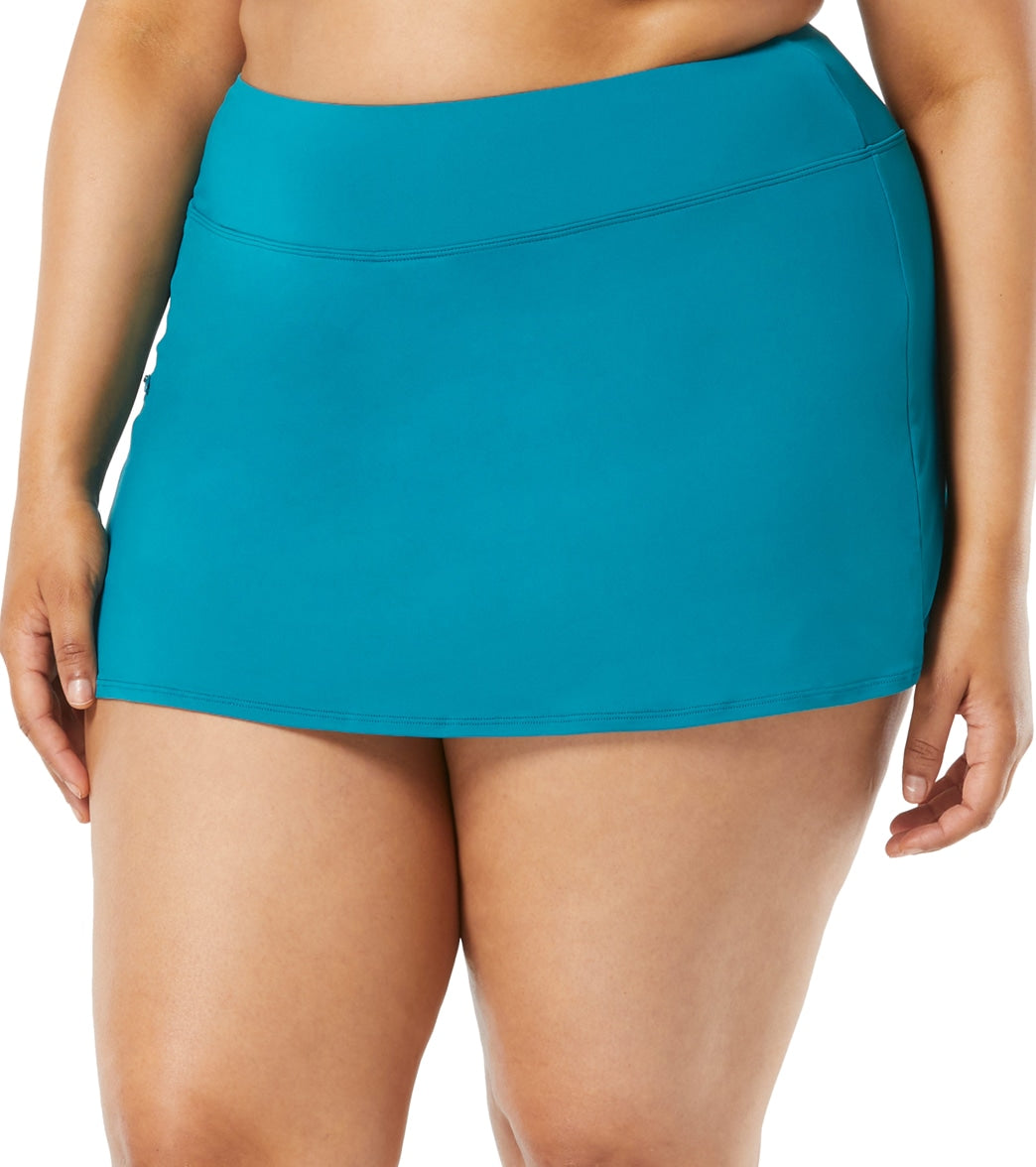 Beach House Plus Size Solid Emma Pull On Swim Skort