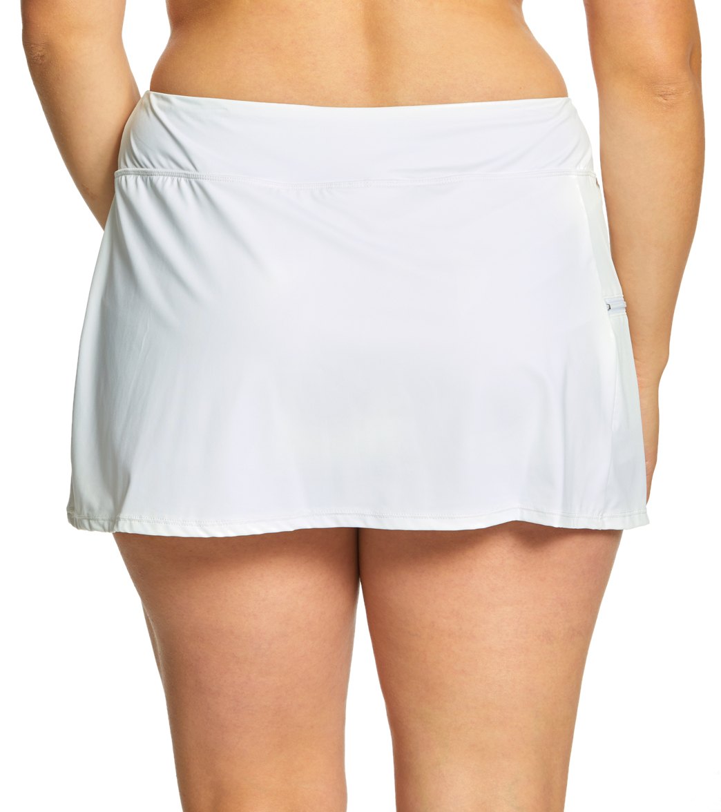 Beach House Plus Size Solid Emma Pull On Swim Skort