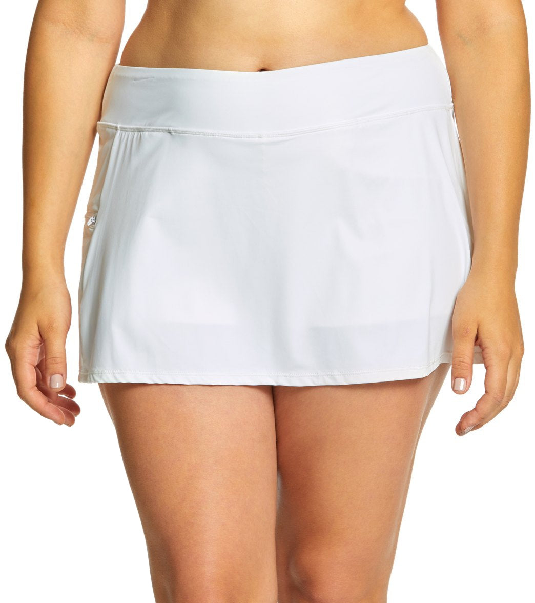 Beach House Plus Size Solid Emma Pull On Swim Skort
