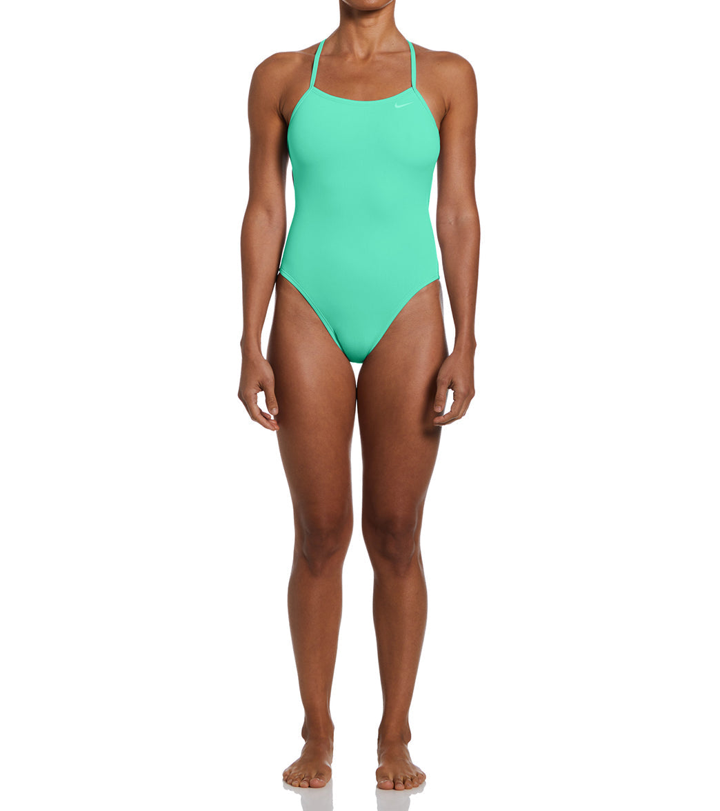 Nike Women's HydraStrong Lace Up Tie Back One Piece Swimsuit