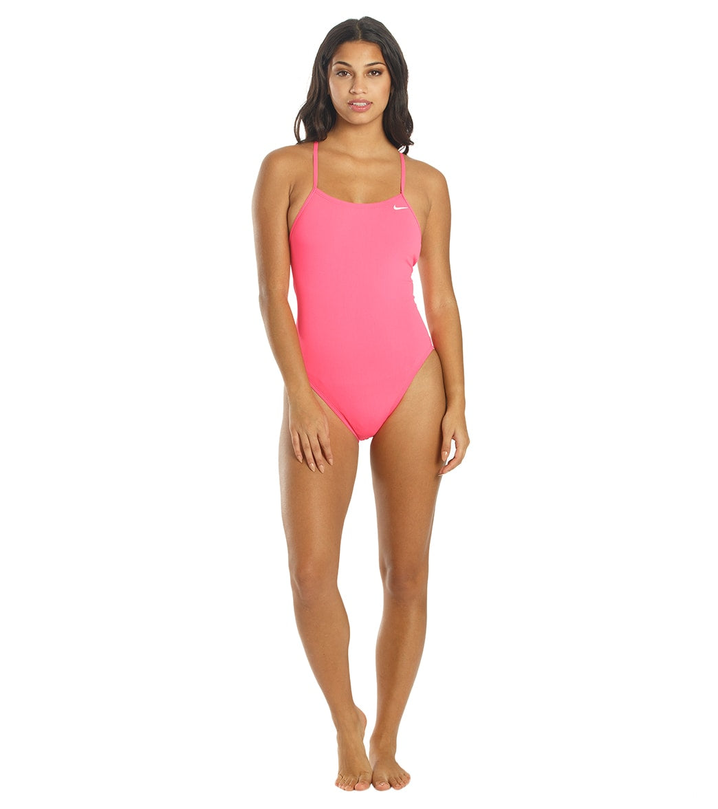 Nike Women's HydraStrong Lace Up Tie Back One Piece Swimsuit