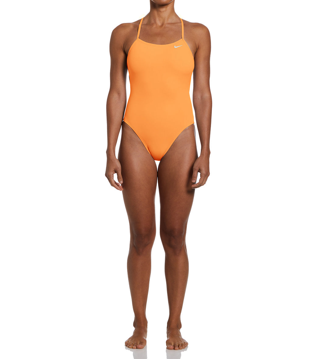 Nike Women's HydraStrong Lace Up Tie Back One Piece Swimsuit