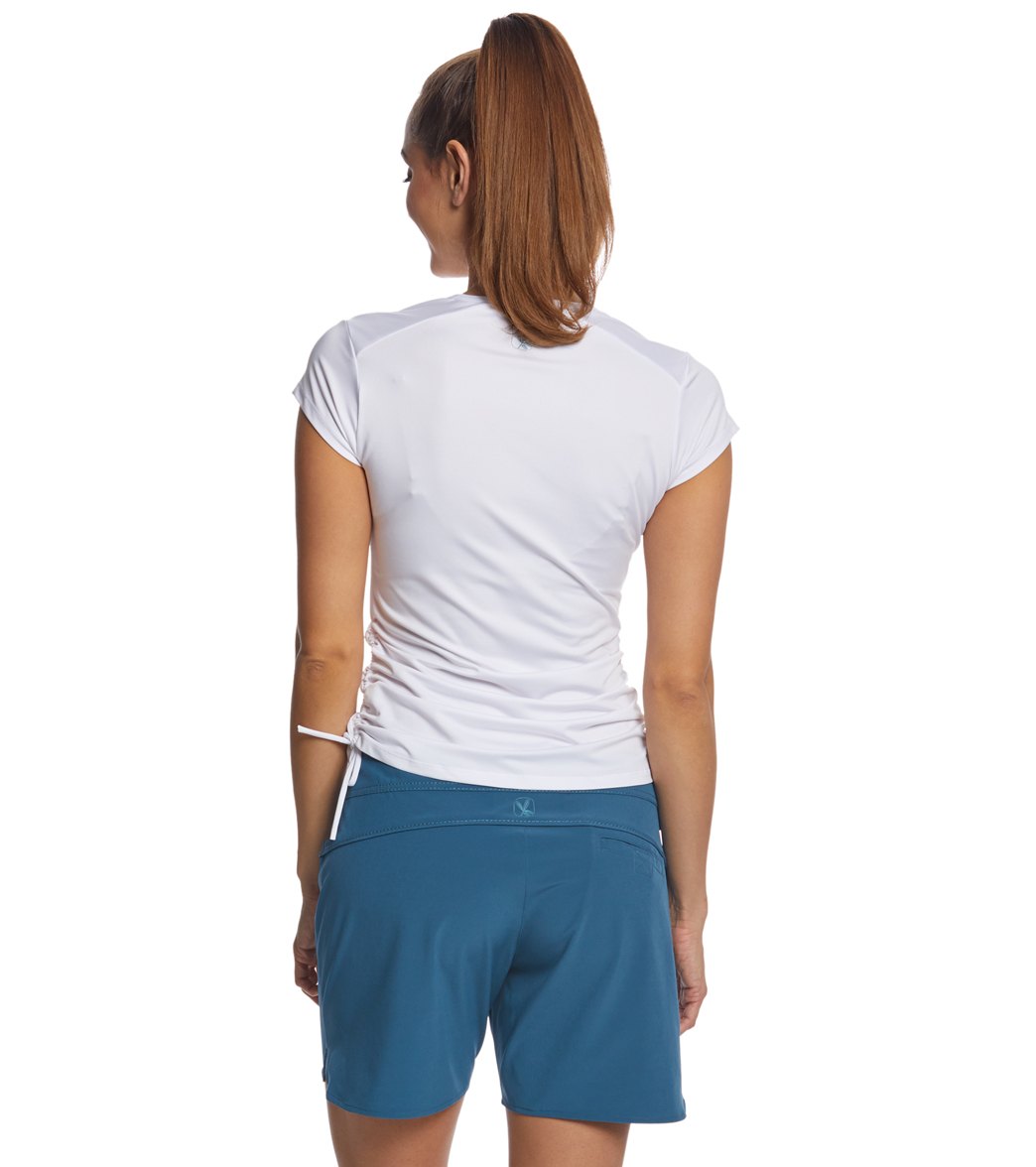 Carve Designs Dawson Front Zip Short Sleeve Rashguard