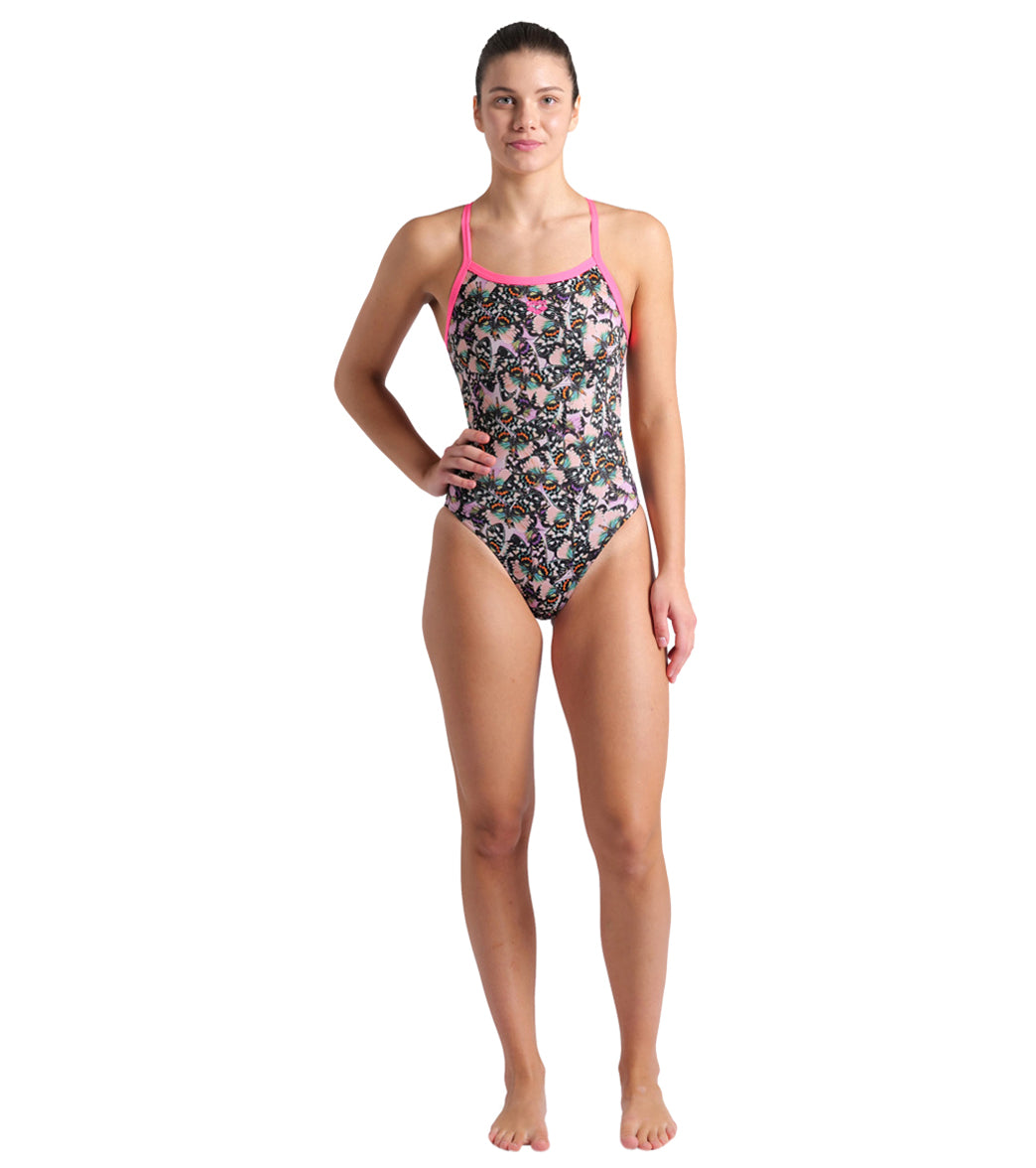 Arena Women's Butterflies Challenge Back One Piece Swimsuit