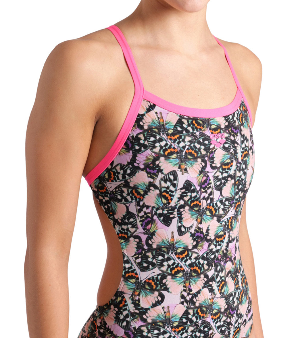 Arena Women's Butterflies Challenge Back One Piece Swimsuit