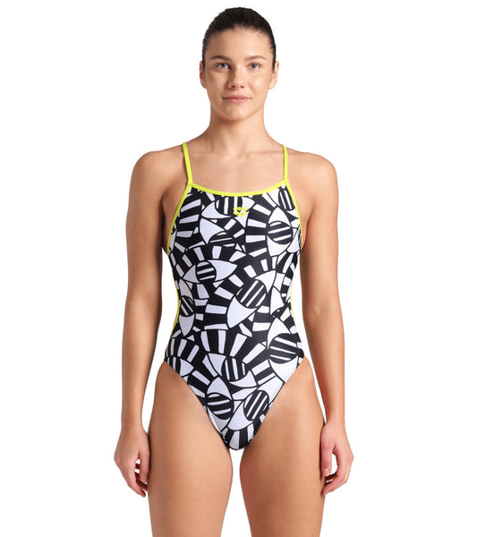 Arena Women's Open Your Eyes Lace Back One Piece Swimsuit