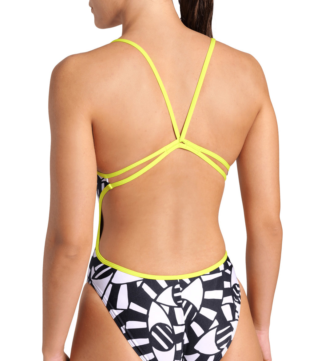 Arena Women's Open Your Eyes Lace Back One Piece Swimsuit