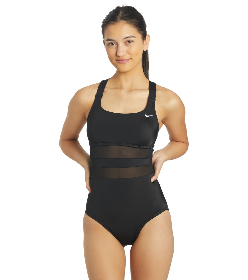 Nike Women's V Back One Piece Swimsuit