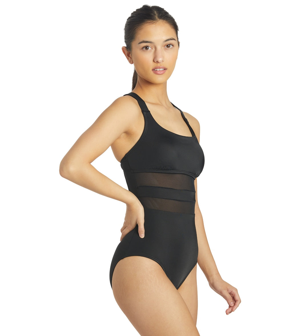 Nike Women's V Back One Piece Swimsuit