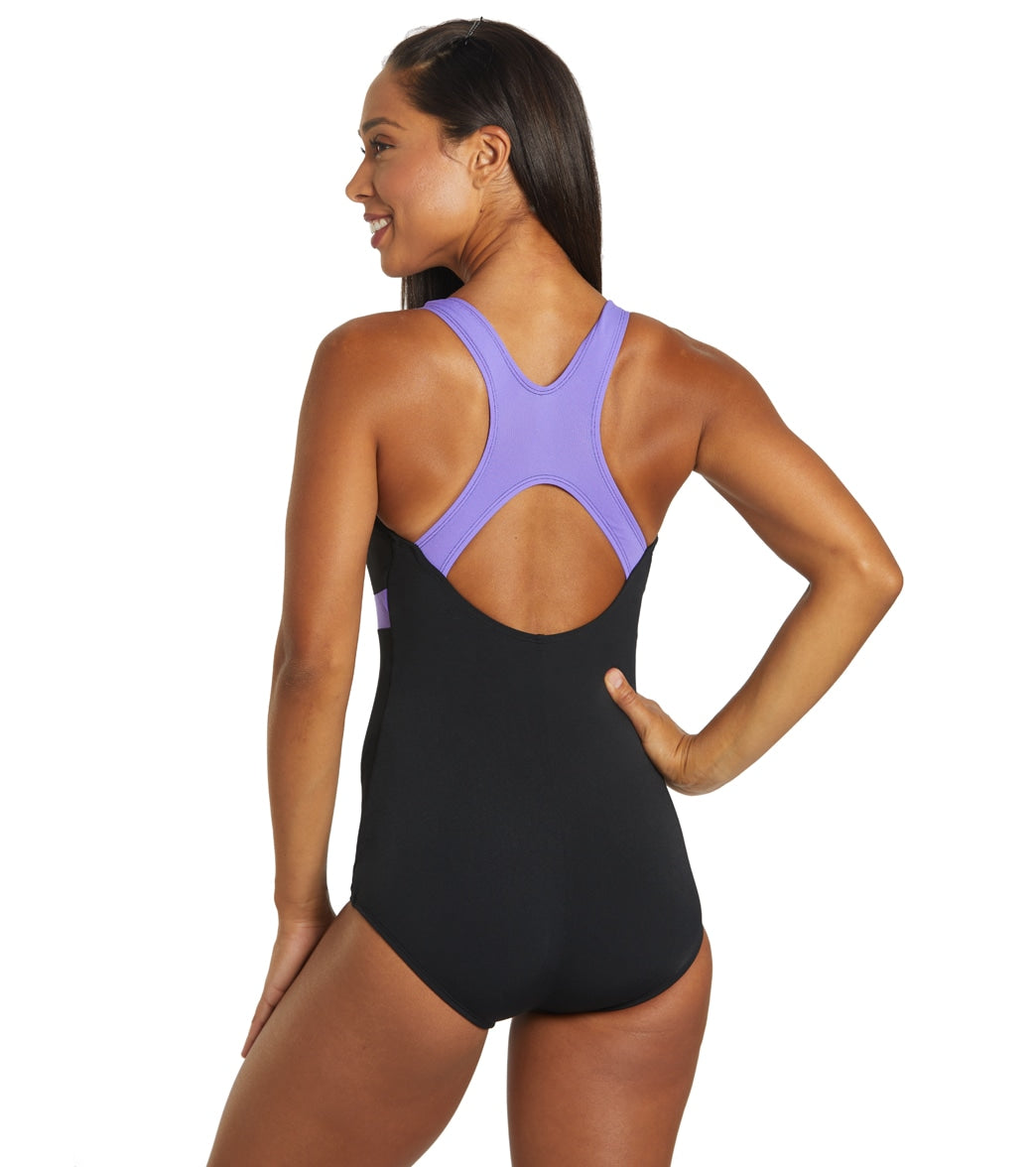 Dolfin Conservative Color Block Lap Suit Swimsuit