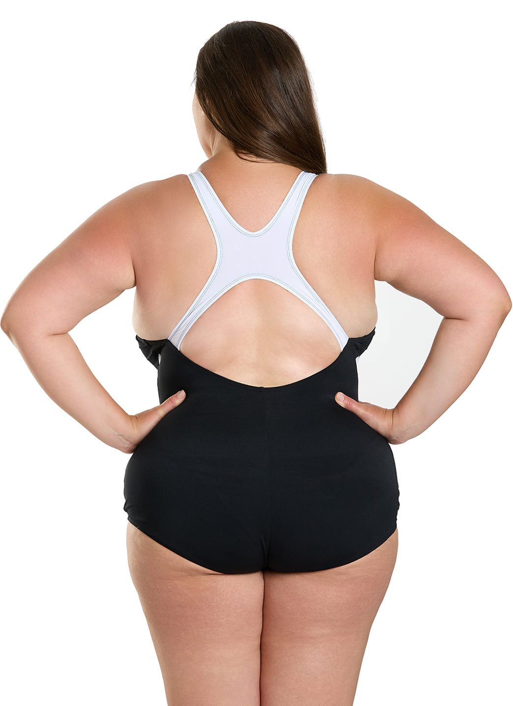 Dolfin Conservative Color Block Lap Suit Swimsuit