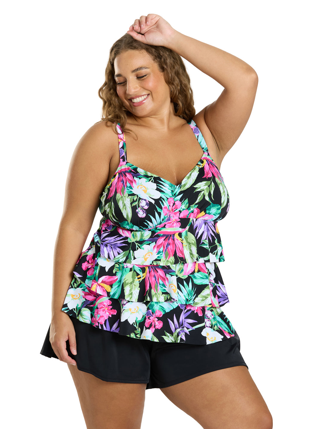 Shape Solver By Penbrooke Women's Plus Size Divine Solids Bottoms Swim Shorts