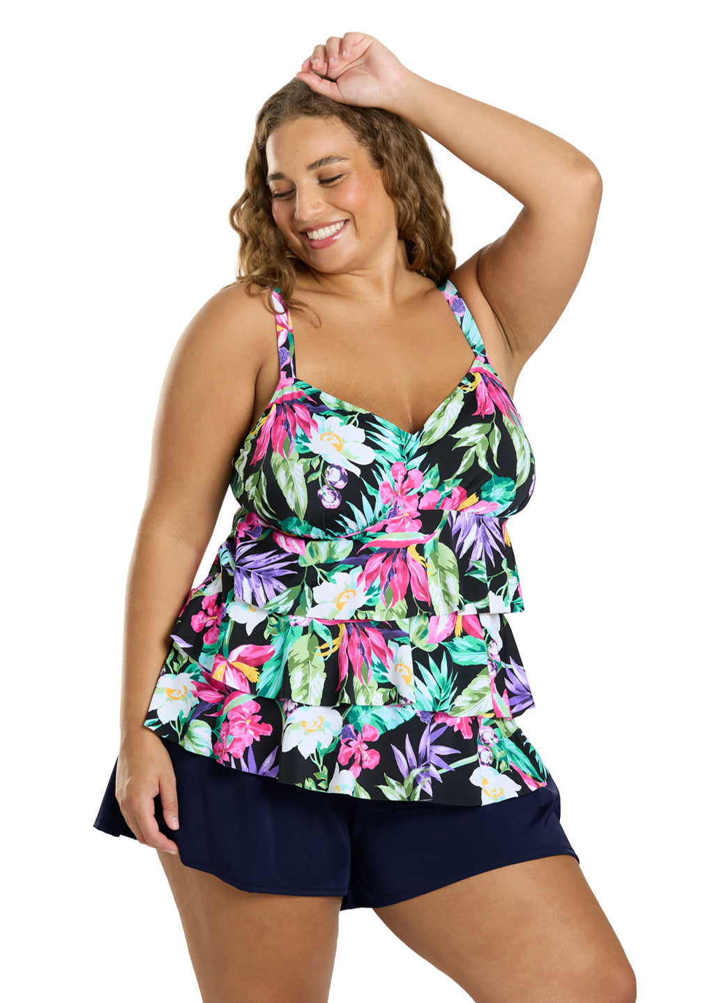 Shape Solver By Penbrooke Women's Plus Size Divine Solids Bottoms Swim Shorts