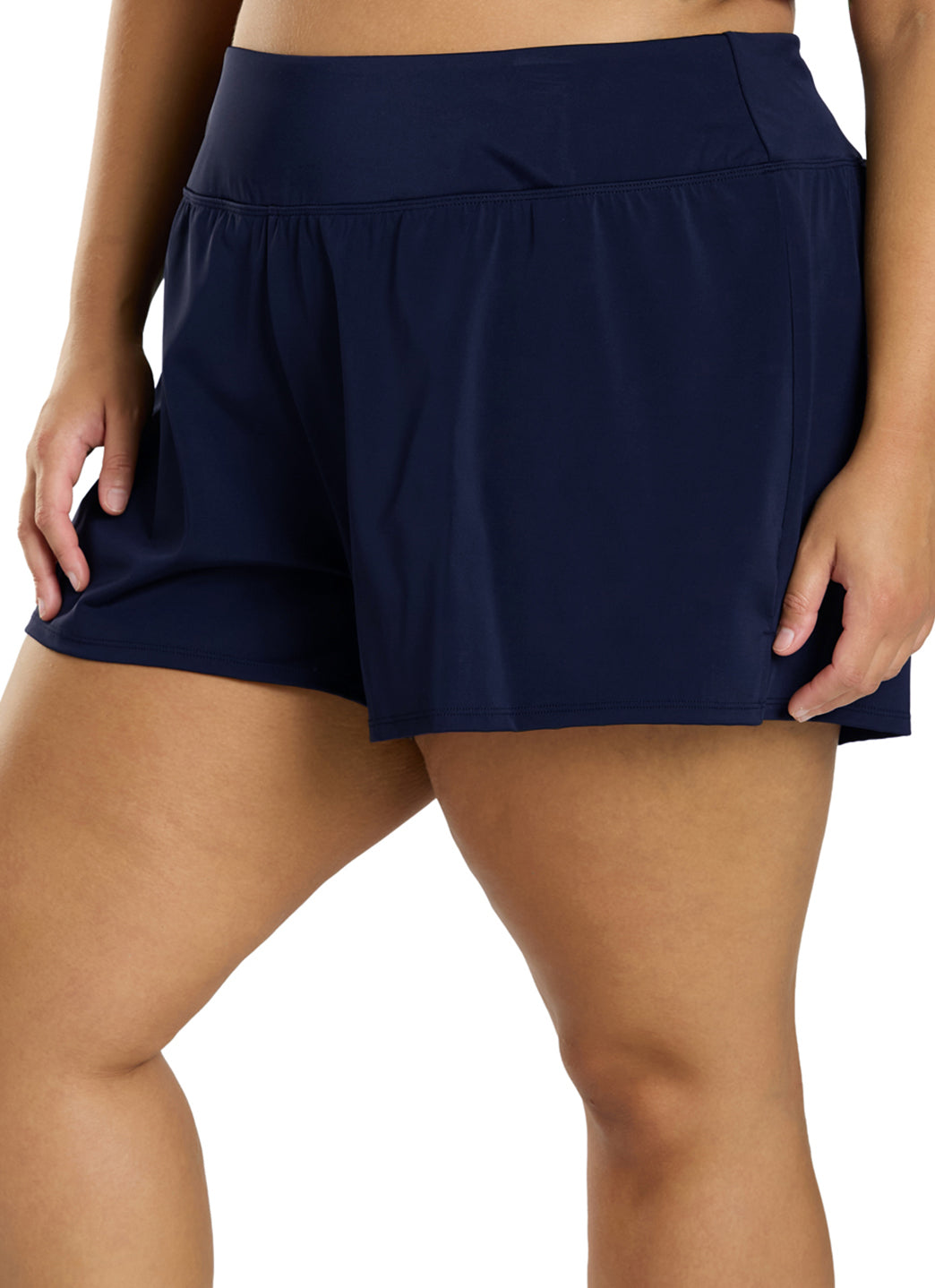 Shape Solver By Penbrooke Women's Plus Size Divine Solids Bottoms Swim Shorts
