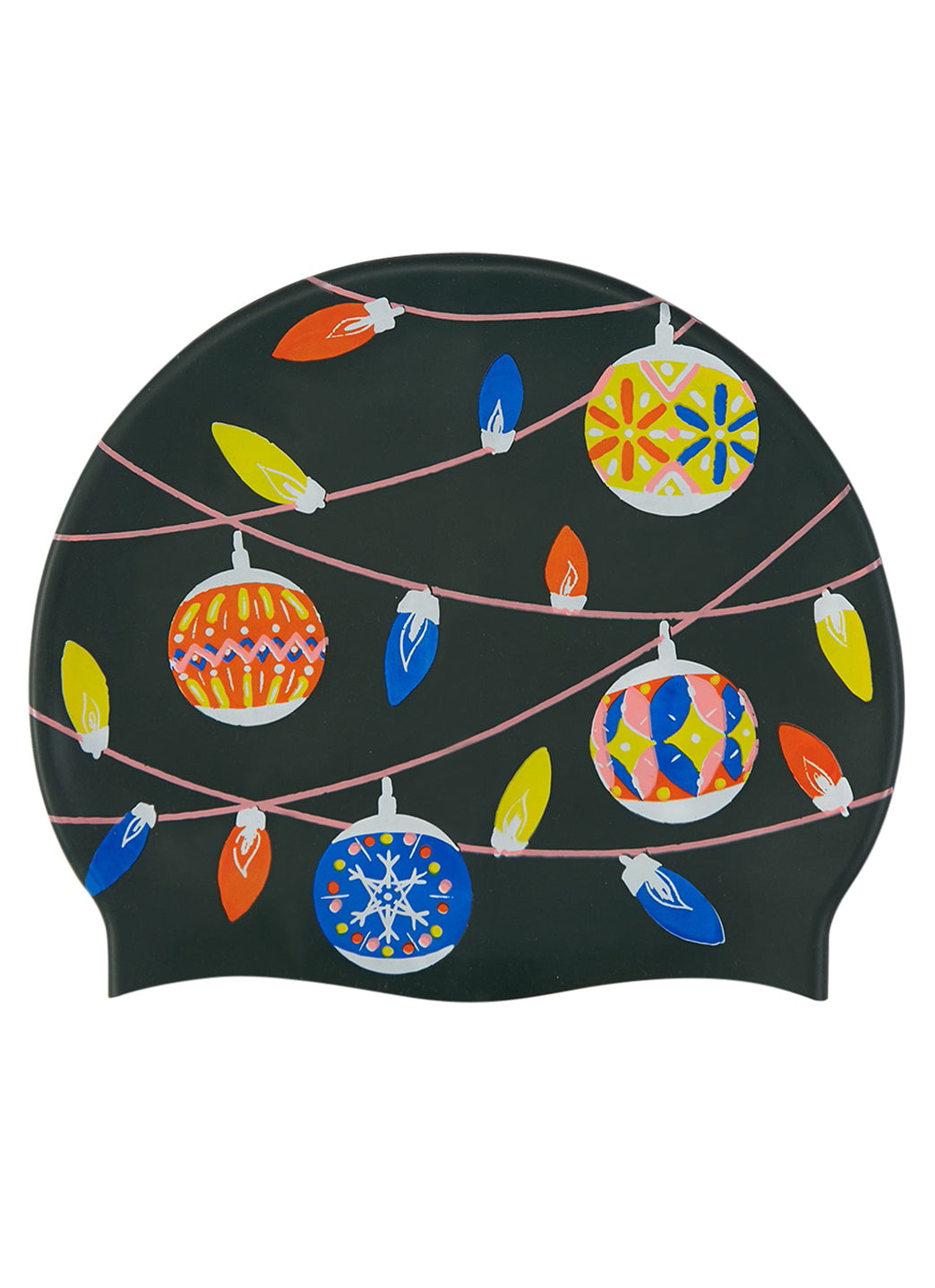 Sporti Limited Edition Holiday Lights Silicone Swim Cap