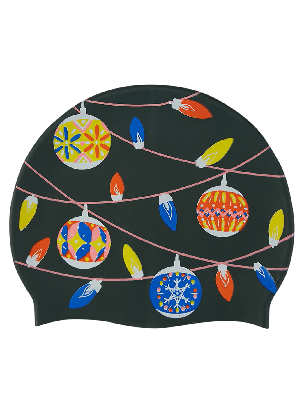 Sporti Limited Edition Holiday Lights Silicone Swim Cap