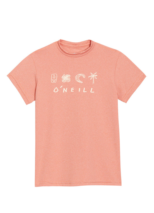 O'Neill Girls' Hybrid Short Sleeve UPF 50 Surf Shirt (LIttle Kid, Big Kid)
