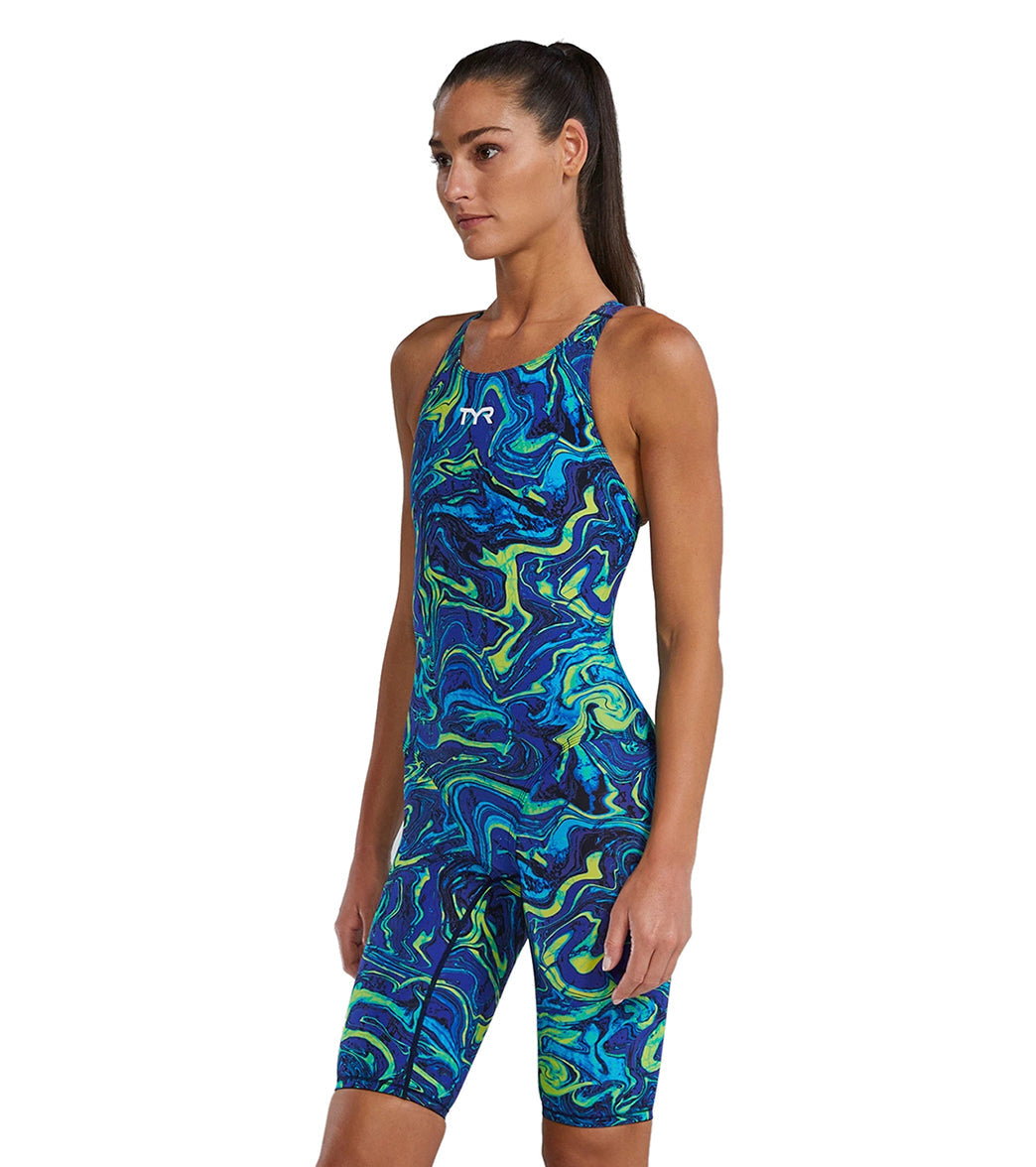 TYR Women's Hyperblitz Thresher Open Back Tech Suit Swimsuit
