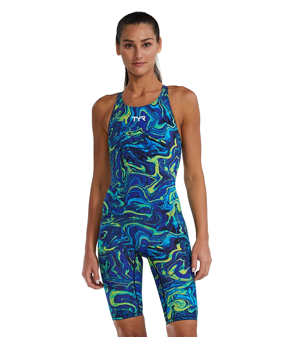 TYR Women's Hyperblitz Thresher Open Back Tech Suit Swimsuit
