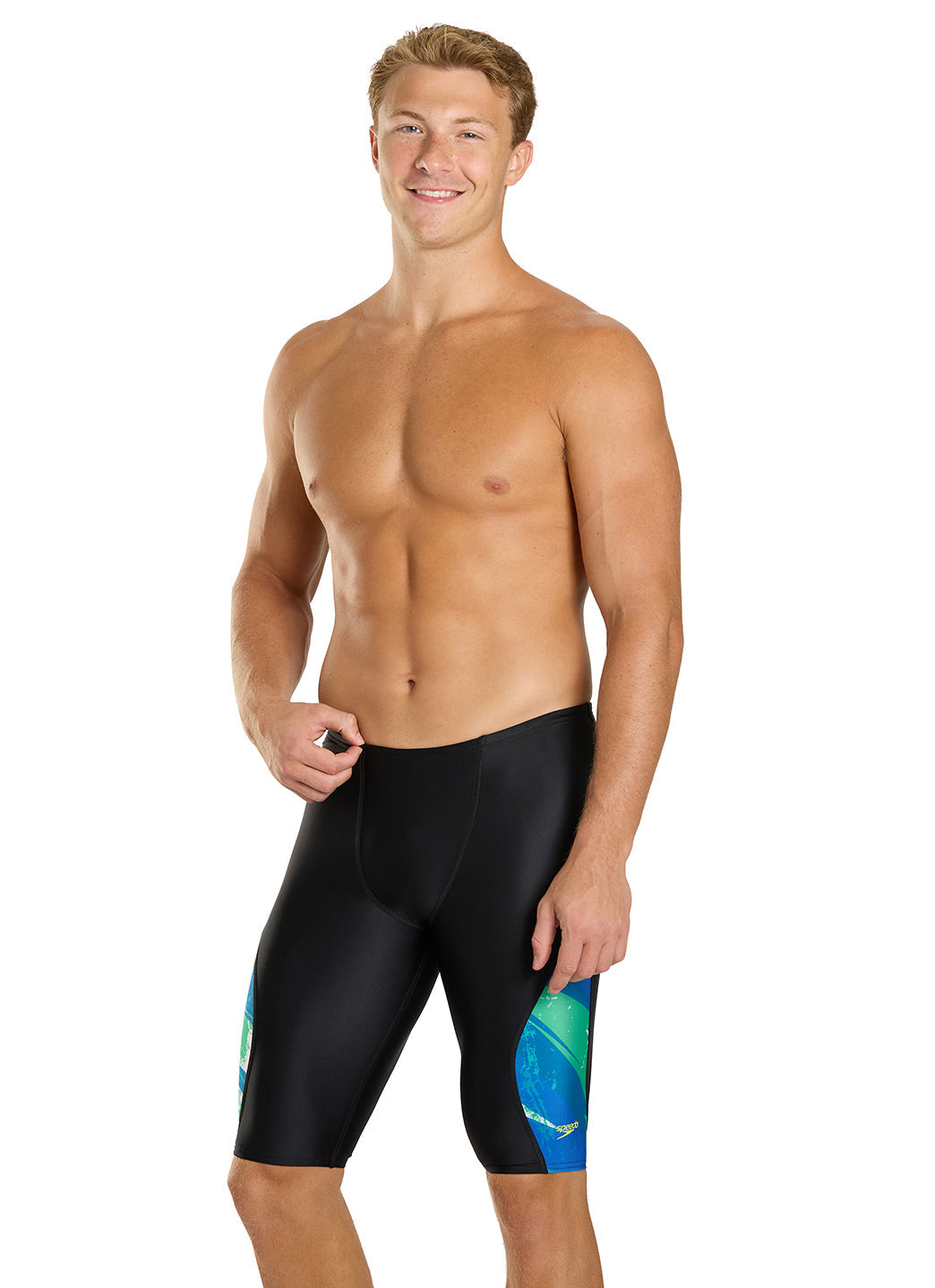 Speedo Men's Bolted Splice Jammer Swimsuit