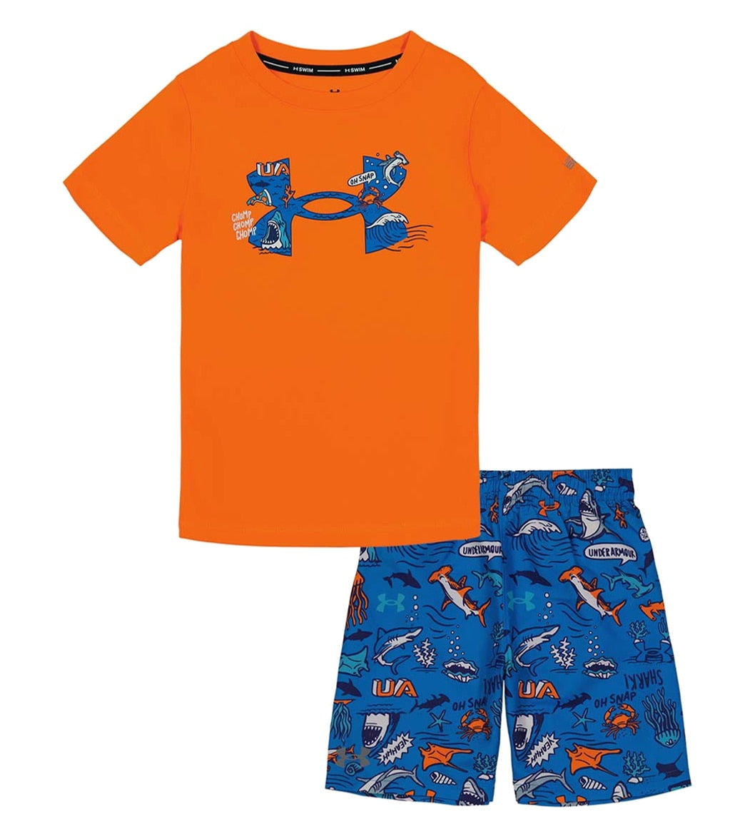 Under Armour Boys' UA Shark Fest Short Sleeve Swim Set (Baby)