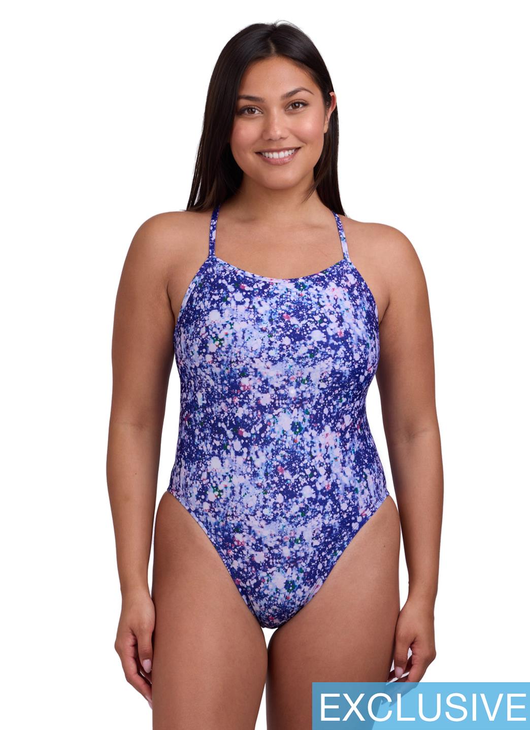 JOLYN Women's Perry Paintsplash One Piece Swimsuit