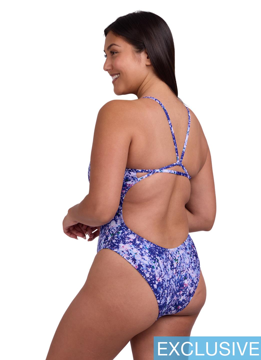 JOLYN Women's Perry Paintsplash One Piece Swimsuit