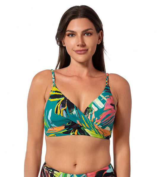 Jantzen Women's Sunset Magic Vera Surplice Bikini Top