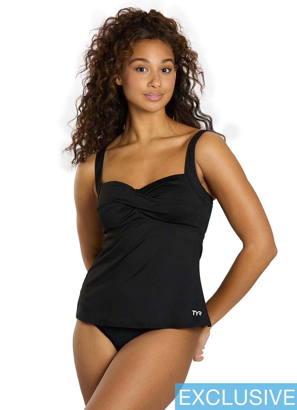 TYR Women's Solid Durafast Elite Twisted Bra Tankini Top