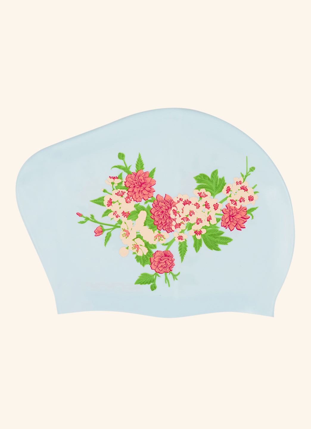 Sporti Secret Garden Long Hair Bun Silicone Swim Cap