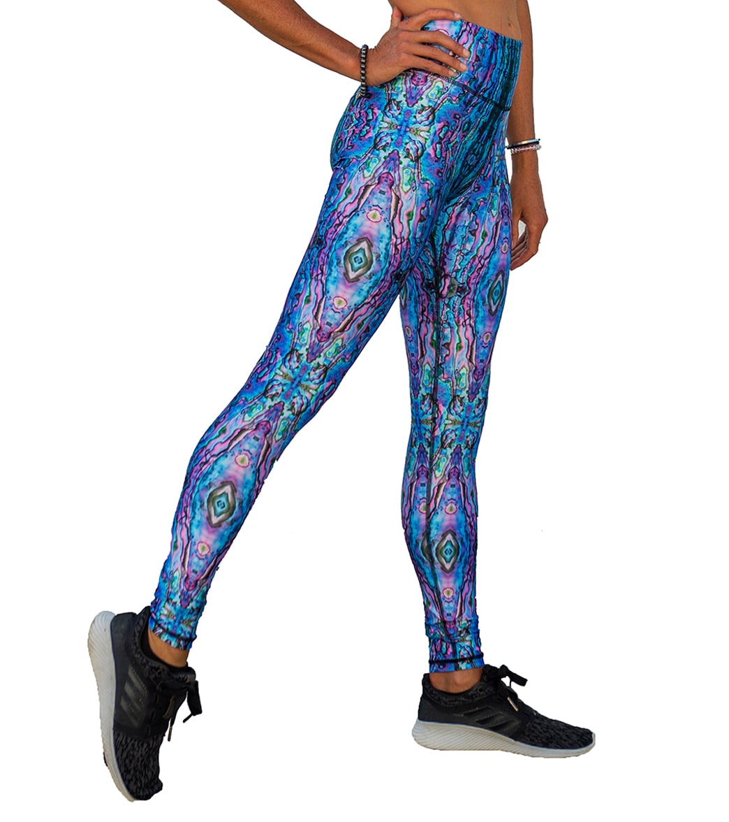 SlipIns Women's Pink Abalone Sea Swim Leggings