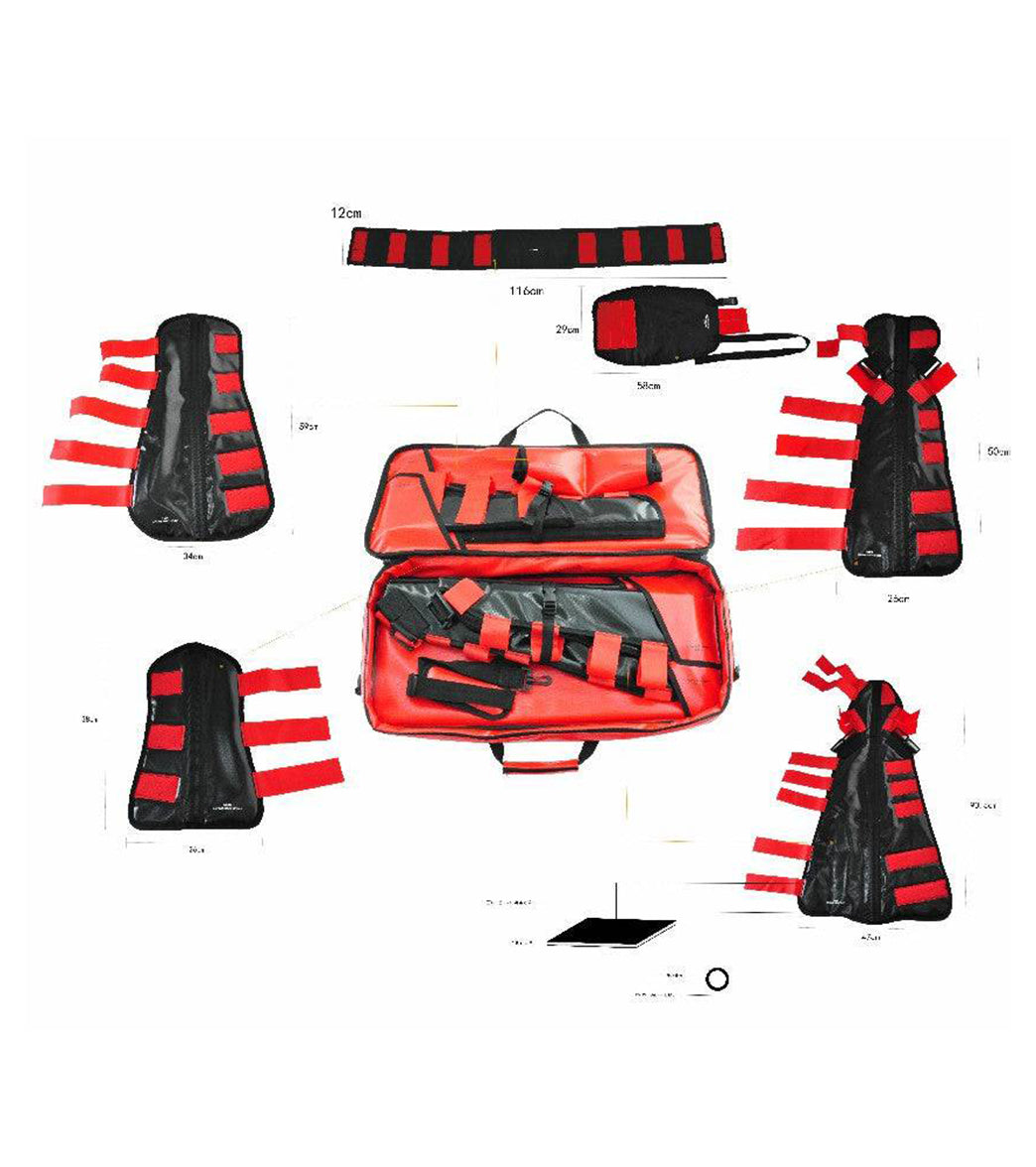 LINE2Design Heavy Duty Emergency Fracture Immobilization Arm and Leg Care Splints with Carrying Case