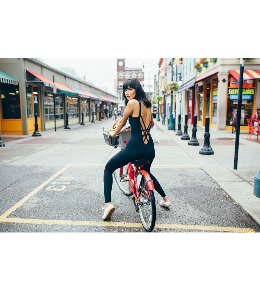 Everyday Yoga Strappy Back Long Leotard 28"