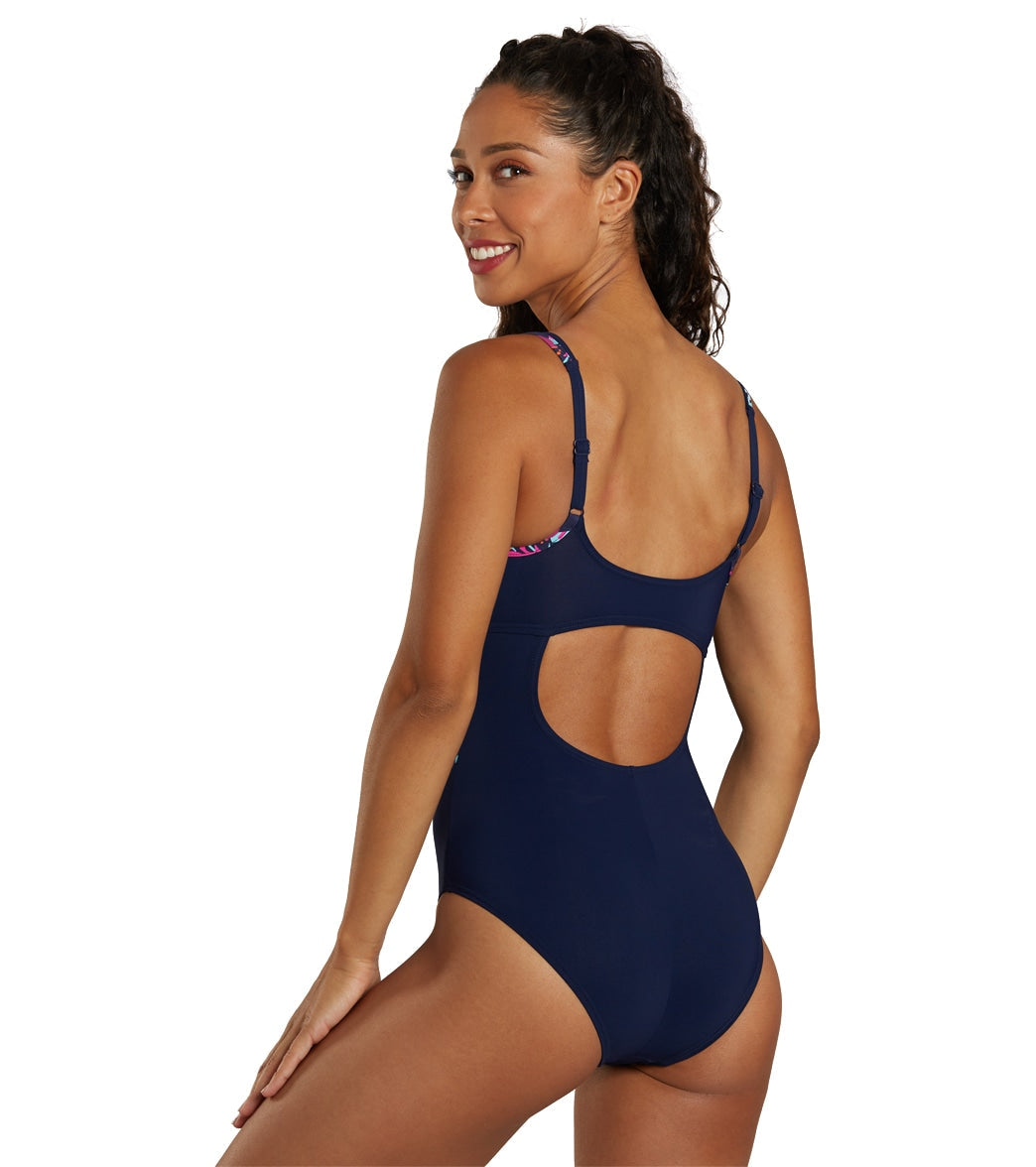 Arena Women's Bodylift Francy Strap Back Panel One Piece Swimsuit