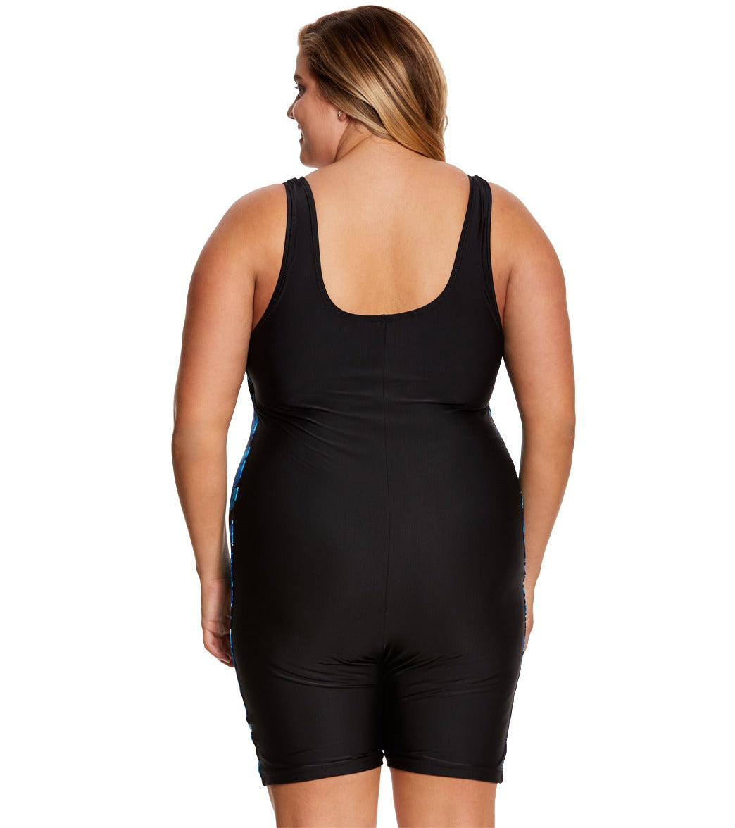 Waterpro Women's Plus Size Tropics Splice Unitard