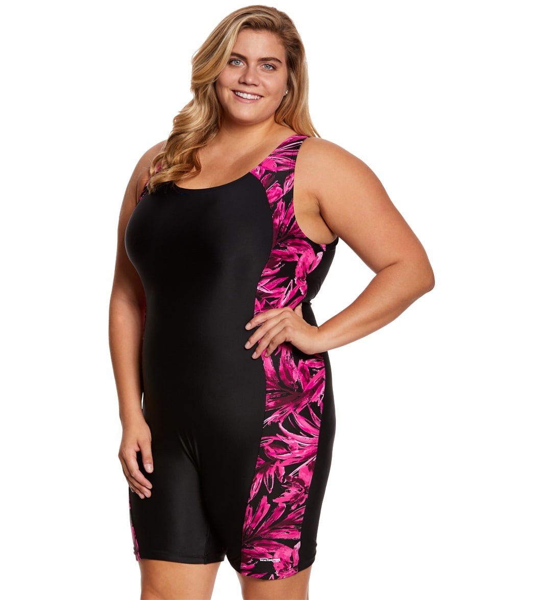 Waterpro Women's Plus Size Tropics Splice Unitard