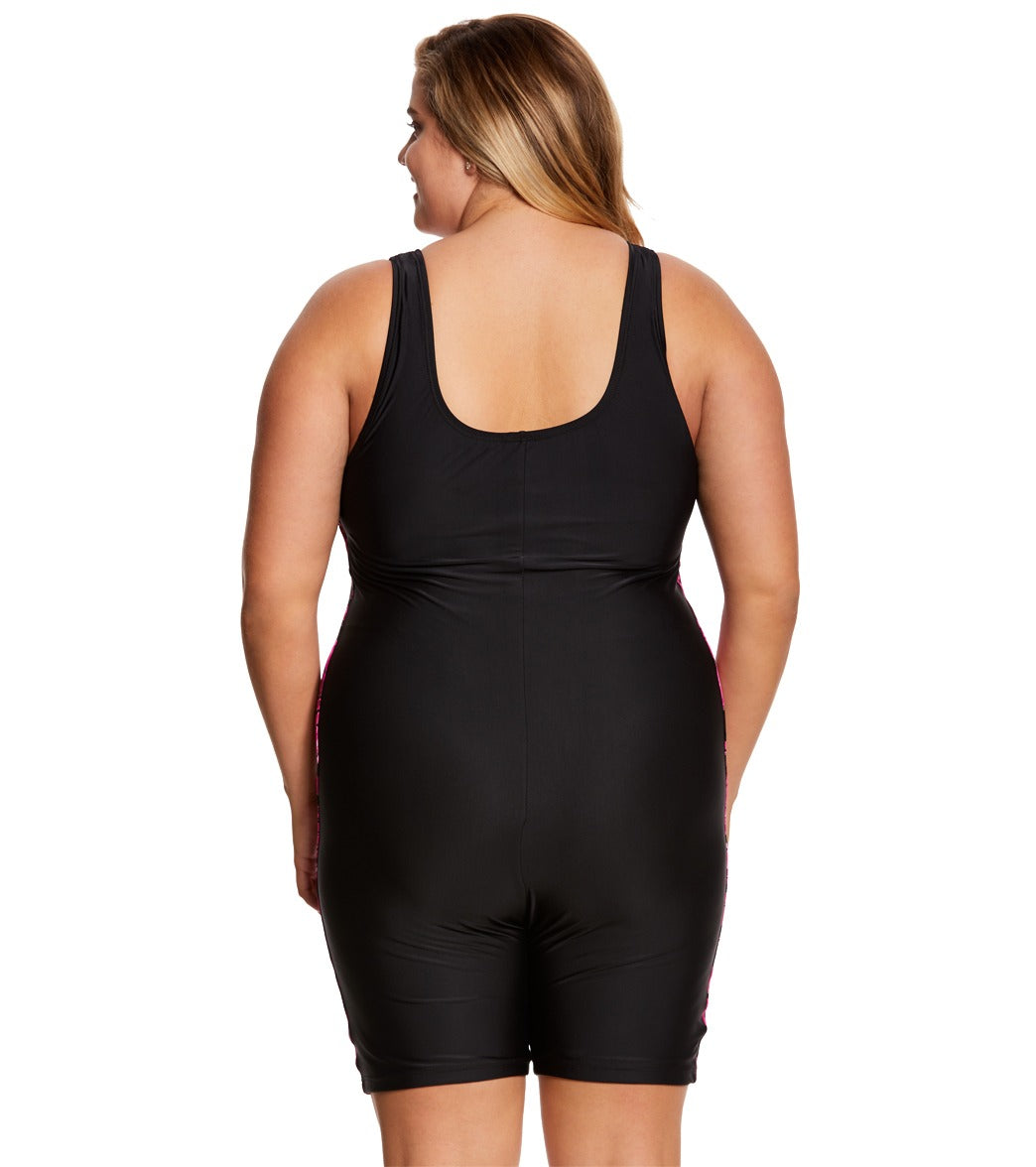 Waterpro Women's Plus Size Tropics Splice Unitard