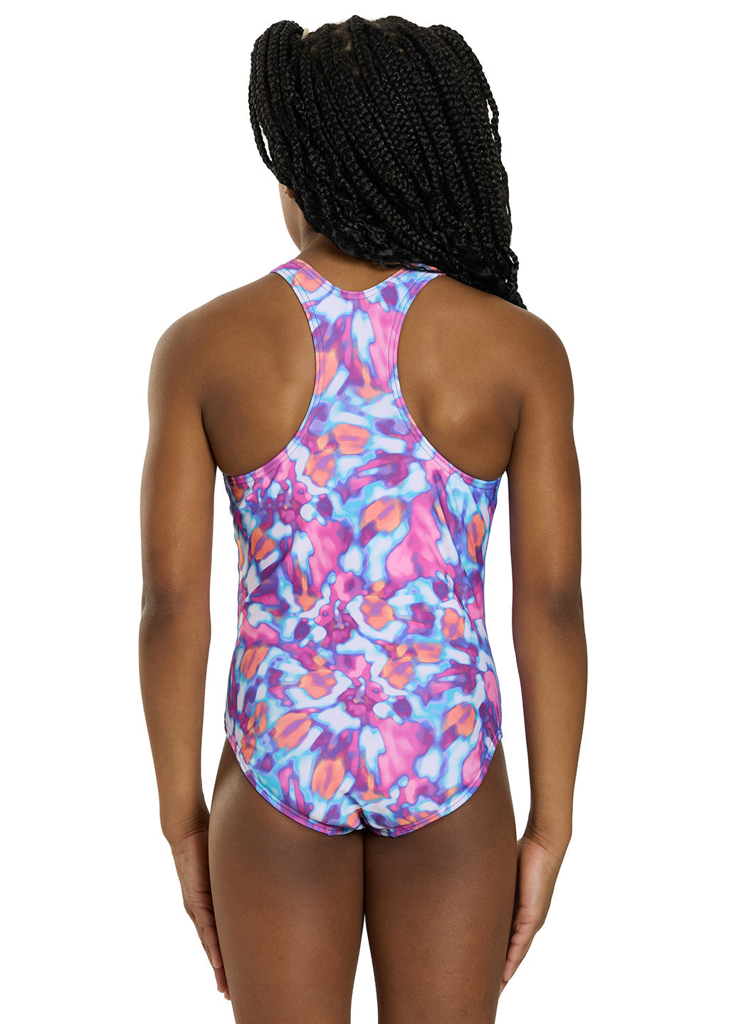 TYR Girls' Print Ella Maxfit Durafast Elite One Piece Swimsuit (Little Kid, Big Kid)