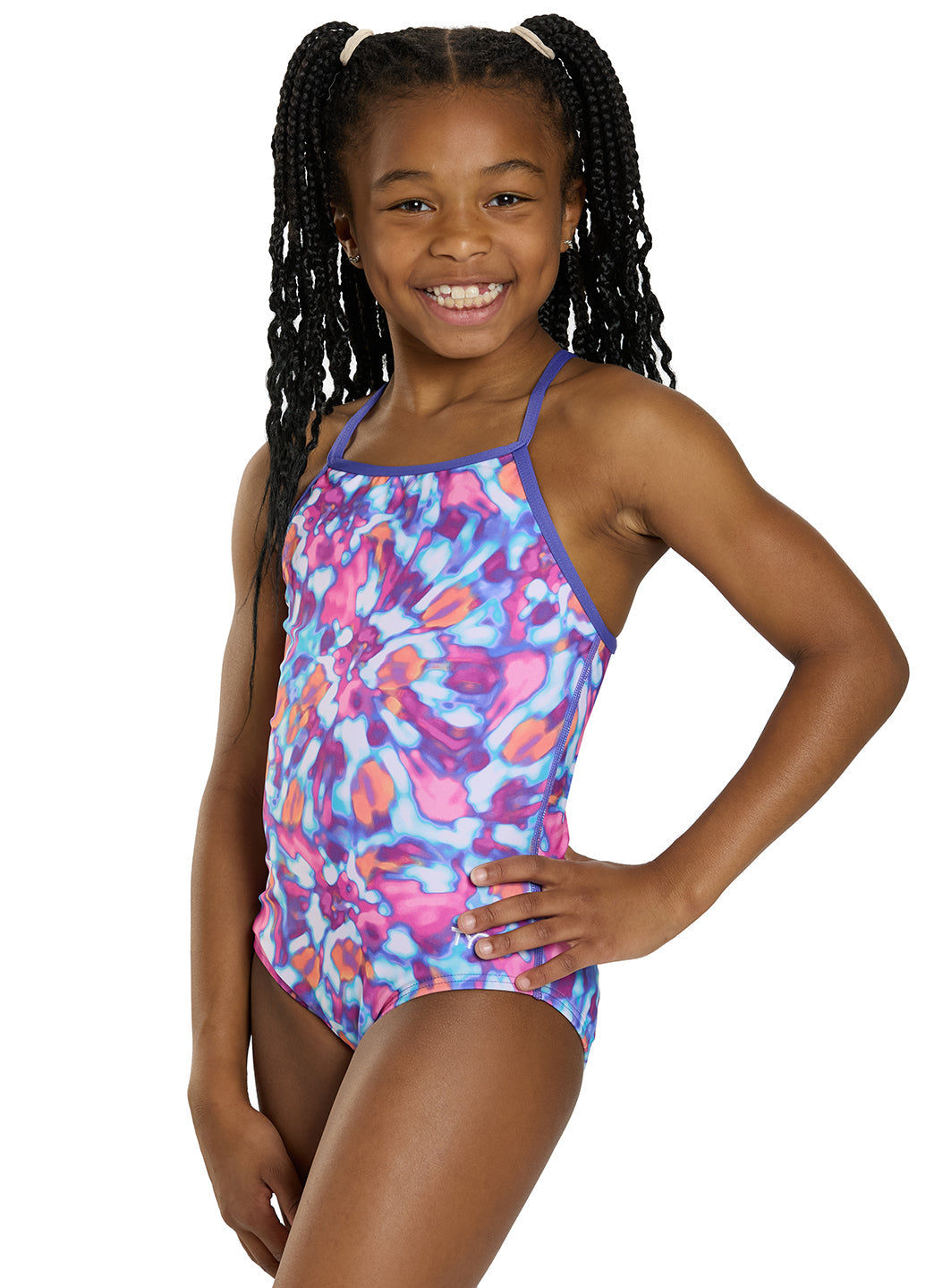 TYR Girl's Print Addy Diamondfit Durafast Elite One Piece Swimsuit (Little Kid, Big Kid)