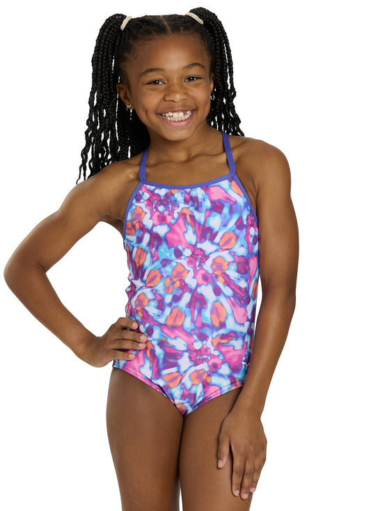 TYR Girl's Print Addy Diamondfit Durafast Elite One Piece Swimsuit (Little Kid, Big Kid)