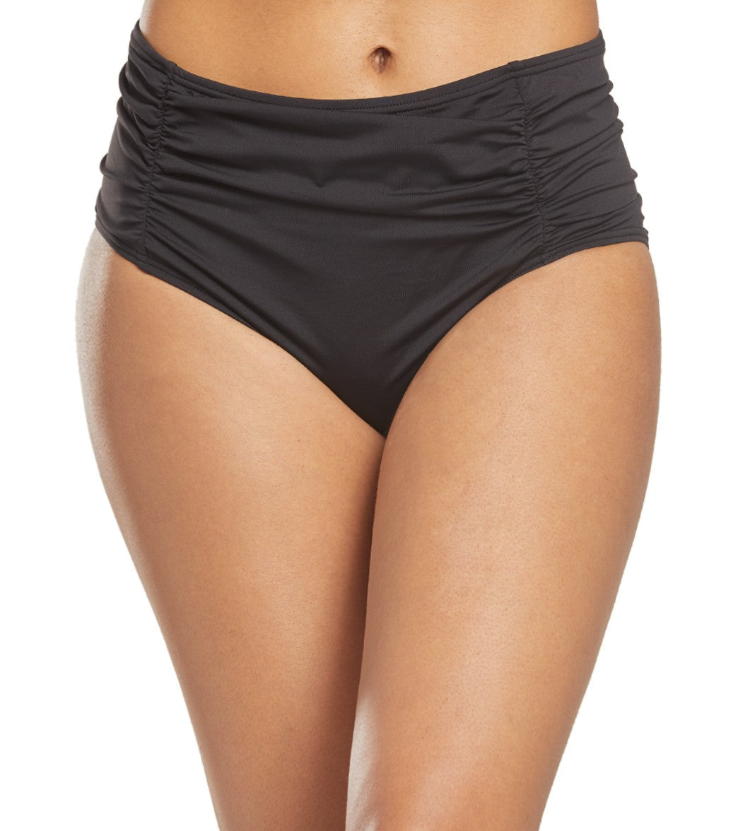Tommy Bahama Pearl Solids Shirred High Waisted Bikini Bottom