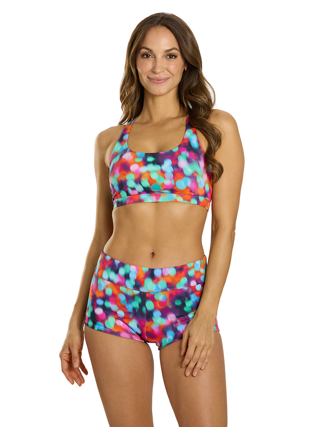 TYR Women's Daystar Della Boyshort Bikini Bottom