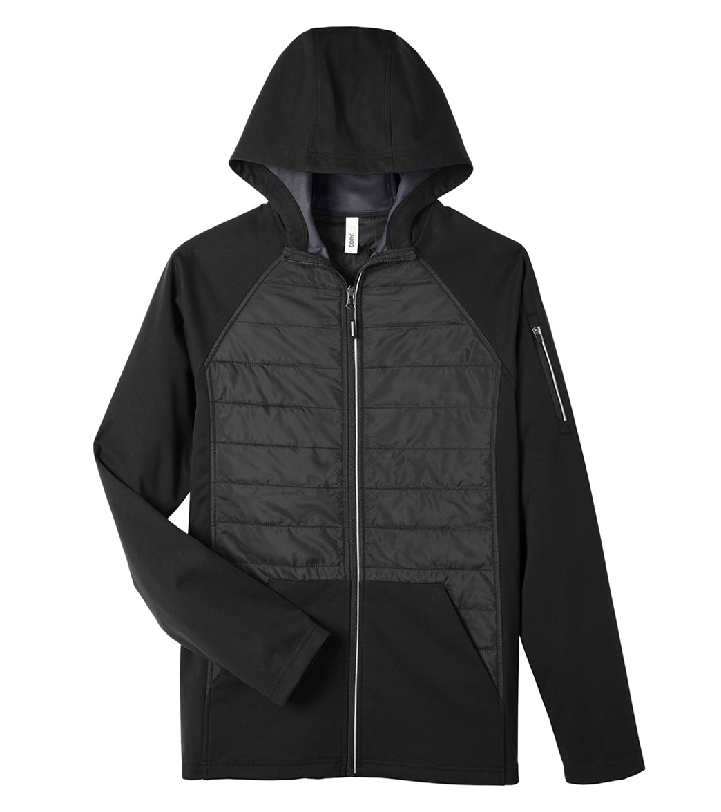CORE365 Men's Techno Lite Hybrid Hooded Jacket
